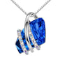 Leafael Wish Stone Pendant Necklace with Birthstone Crystal, 18K Rose Gold Plated/Silvertone, 18" + 2"
