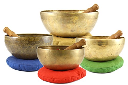 432Hz Four Chakra Tibetan Singing Bowl Set