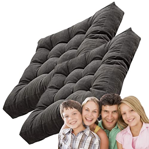 Square Meditation Pillow for Seating on Floor,Solid Thicken Futon Pillow Seat Floor Cushion for Yoga Corduroy Chair Pad (Black 55cm/22in(Set of 2)) - color: Black, size: 55cm/22in(Set of 2)