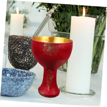 Worship Holy Cup Goblet for Altar Decoration Resin Sacrificial Tool Religious Ritual Supplies for Desktop Use
