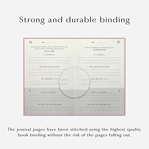 The Gratitude Journal : More Happiness, Positivity, Affirmation, Productivity, Mindfulness & Self Care - A Simple Undated Hardcover Daily Guide Planner Effective Gratitude Journal for Women (Pink) - color: Pink