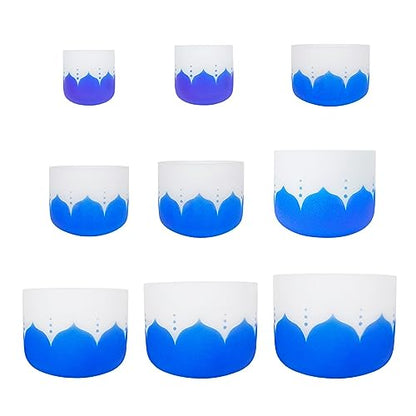 6-14 Inch Quartz Frosted Crystal Singing Bowl, Meditation Bowl, Meditation Instrument, Yoga Instrument, Singing Bell, Sound Therapy Instrument (7IN) - color: 7IN