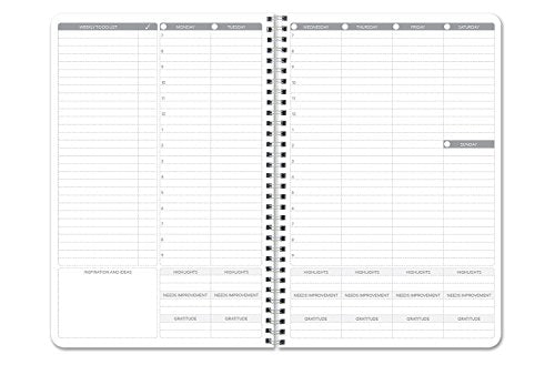 BookFactory Inspiration Journal/Gratitude Journal/Planner/Calendar/Agenda, 120 Pages - 6'' x 9'', Durable Thick Translucent Cover, Wire-O Binding (Made in USA) - size: 6" x 9", style: Inspiration