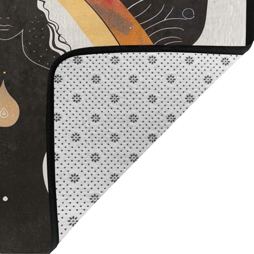 Yoga Meditation Print Flannel Rug 80x58 inch, Soft Non Shedding Memory Foam Floor Mat Warm Noise-Reducing Area Carpet for Bedroom Dining Room Office