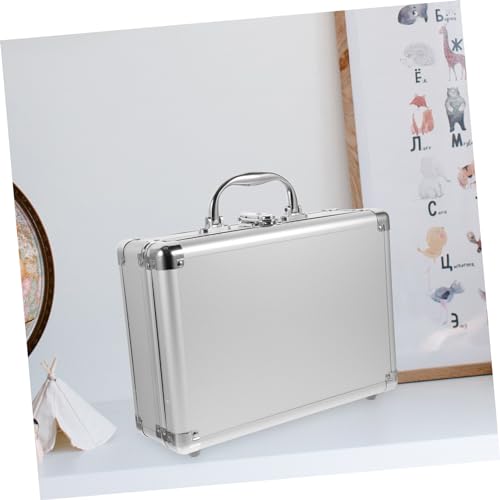 TEHAUX Aluminum Alloy Toolbox Sponge Insert Portable Hard Storage Case for Tools and Equipment Outdoor Carrying for Home and Travel Use