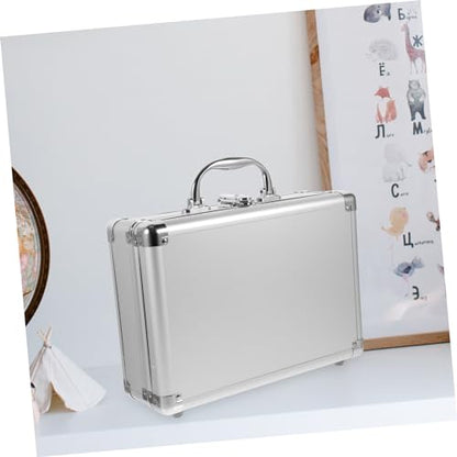 TEHAUX Aluminum Alloy Toolbox Sponge Insert Portable Hard Storage Case for Tools and Equipment Outdoor Carrying for Home and Travel Use