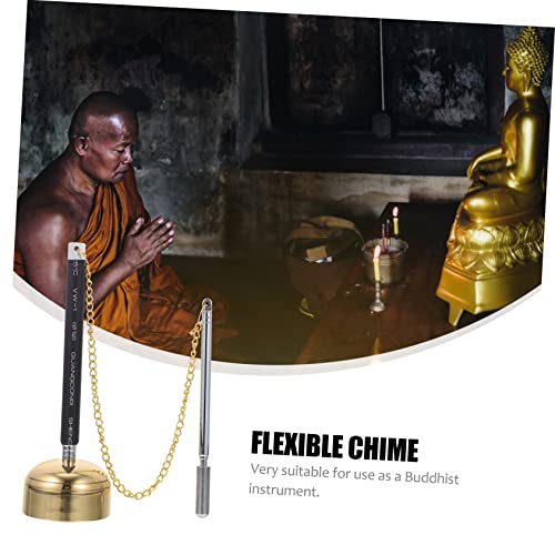 Abaodam 1Pc Flexible Chime Instrument for Temple Rituals Sound Meditation Bell for Studio Home Decor Durable Design for Use