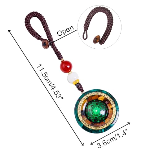 Day Day Up Orgonite Necklace - Sri Yantra Rotatable Pendant For Anti Stress Anxiety & Meditation - Malachite And Tiger Stone For Spiritual Healing & Positive Energy - color: Style 4