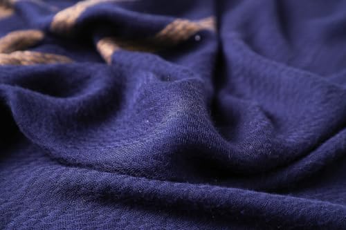 WINCESS.YU Women Gradient Scarf Long Shawls and Wraps Fashion Plain Pashmina Formal Scarf - color: Lx92-blue