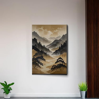 Japanese Wall Art, Minimalist Wall Art, Neutral Abstract Art, Modern Minimalist, Zen Wall Art, Zen Printed Wall Art, Japanese Art Print, Canvas, Print