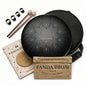 Panda Drum Plus (Black) | Steel Tongue Handpan with Music Book, Mallets, Carrying Bag & Finger Picks | 11 inch, 432 Hz | Rain Drum for Inside & Outside | Calming Musical Instrument for Adults & Kids - color: 3-Black