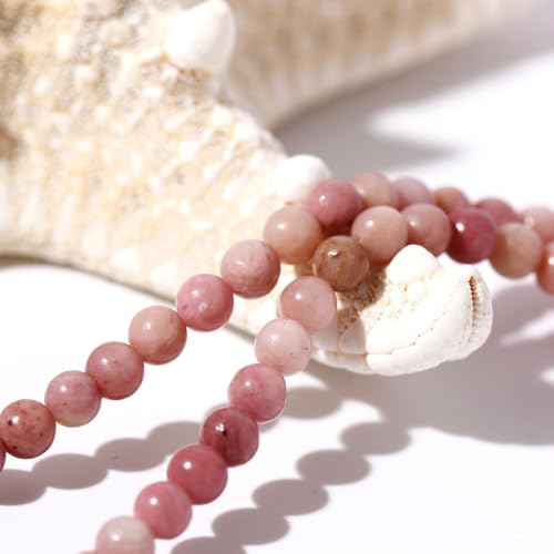 Simple Choker Necklace for Women Real Stone and Crystals Necklaces 4mm Beaded Choker Jewelry Meditation Gift for Women (16"+2") - style: Redwood Grain Stone