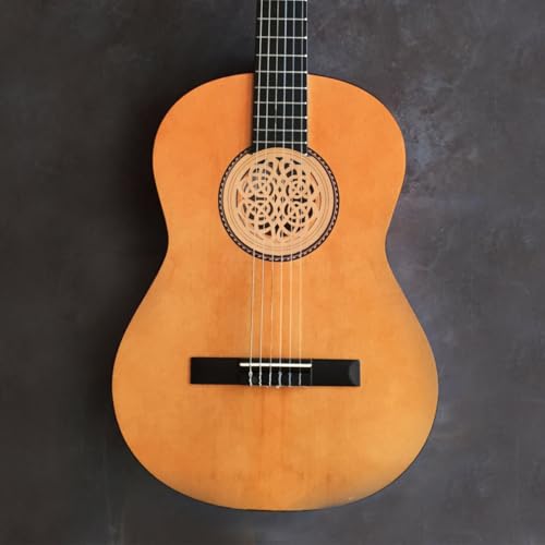 Toddmomy Acoustic Guitar Soundhole Cover, 4.3" Wooden Sound Hole Dampener for Feedback Reduction, Decorative Lute Hole Mute Accessory