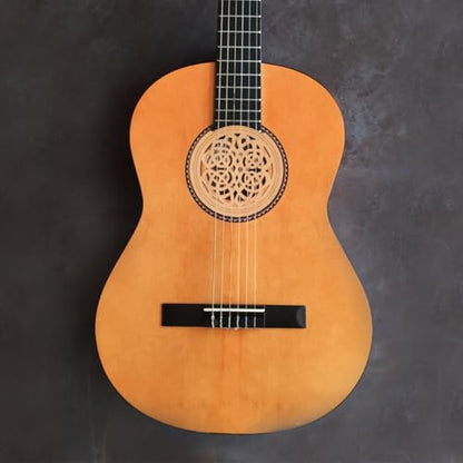 Toddmomy Acoustic Guitar Soundhole Cover, 4.3" Wooden Sound Hole Dampener for Feedback Reduction, Decorative Lute Hole Mute Accessory
