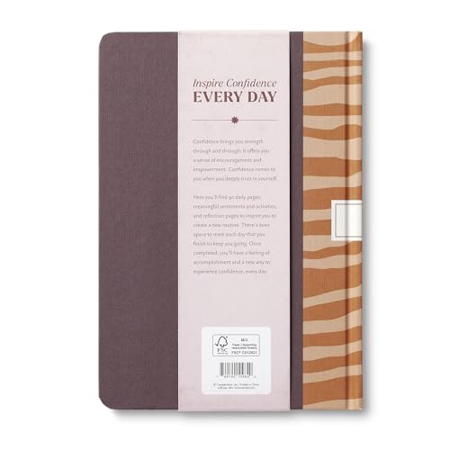 Compendium – Confidence Every Day Guided Journal: A Daily Practice for Strength and Courage – A 5-Minute a Day Personal Growth Notebook – An Inspiring Daily Journal for Forming New Habits - color: Confidence Plum