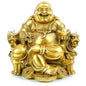 Fengshui Decor Laughing Buddha Statue for Lucky & Happiness, God of Wealth Statue,Brass Buddhist Statues and Sculptures Home Decor Congratulatory Gifts (X-Large) - size: X-Large