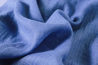Jeelow Solid Color Scarf Wrap Shawl for Women Men – Soft Lightweight Head Scarf, All Season, Travel Beach Office Daily Wear - color: Azure Navy