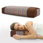 Adjustable Buckwheat Hull Pillow for Neck Pain Relief (21x8x4in) Natural Cooling Cervical Support Bed Pillow for Side & Back Sleepers with Night Sweats (Brown) - color: Brown