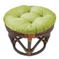 Futon Seat Cushion, Overstuffed Round Tatami Indoor Outdoor Seat Pads Chair Pad, Solid Color Footstool Cushion, not Include Chairs(18inch) (Light Green) - color: Light Green