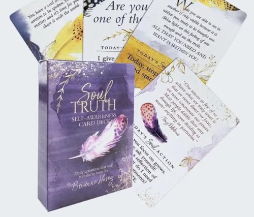 Soul Truth Self-Awareness Card Deck – 55 Daily Reflection & Intuitive Guidance Cards for Mindfulness, Journaling & Personal Growth