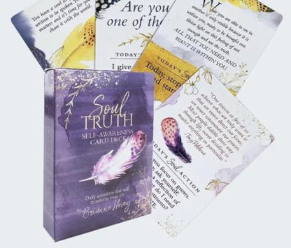 Soul Truth Self-Awareness Card Deck – 55 Daily Reflection & Intuitive Guidance Cards for Mindfulness, Journaling & Personal Growth