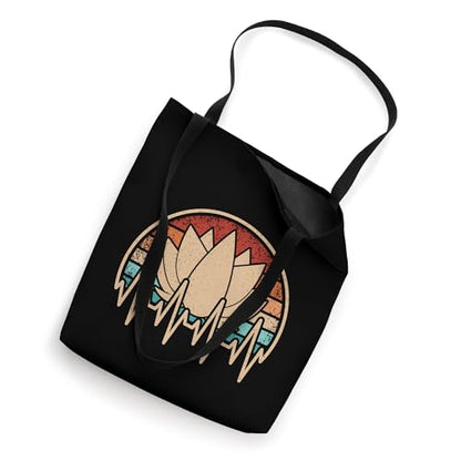 Retro Yoga Heartbeat Yogi Meditation Vintage Men Women Lotus Tote Bag