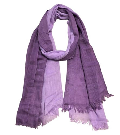 Women's Cotton Scarves Lady Light Soft Fashion Solid Scarf Wrap Shawl - color: 11 Plum Purple Skin Red