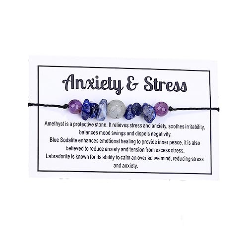 Chakra Crystal Tiger Eye Bead Bracelet with Wish Card for Women Adjustable Spiritual Stone Braide String Bracelet Yoga Meditation Jewelry Gift