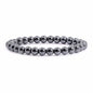 Justinstones Gem Semi Precious Gemstone 6mm Round Beads Stretch Bracelet 6.5 Inch - color: Hematite