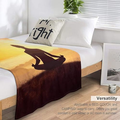 Yoga Meditation Soft Throw Blanket for Couch Lightweight Flannel Blanket for Sofa Couch Throw Bed Warm Cozy Decorative Blankets Fall Winter Decor 60"x80" - size: 60"x80"