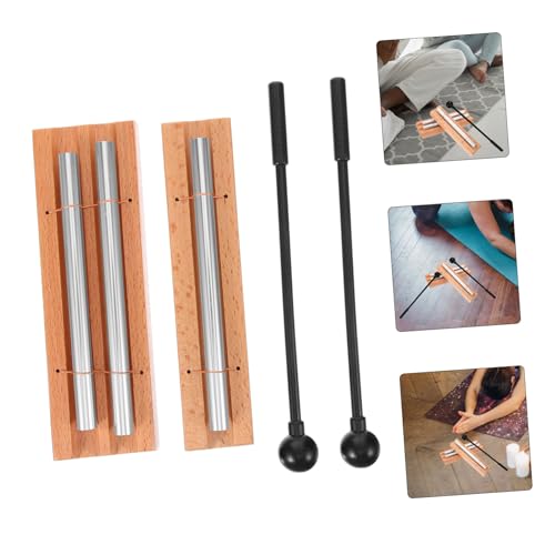2sets Wooden Sound Therapy Tools Meditation Chime Blocks for Mindfulness Music Instruments Kit