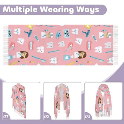 Ladies Warm Autumn Scarf Pashmina Wraps Shawl Winter Cozy - color: Picture (367)