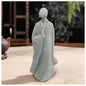 Meditation Faceless Monk Statue, Sandstone Buddha Monk Figure Decoration for Minimalism Space/Desktop Ornament