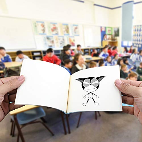 A AIFAMY 10 Pack Blank Flipbook for Animation, Sketching, and Cartoon Creation, 4" x 5.55'' Animation Flip Book Mini Sketch Pad for Kids, 120 Pages (60 Sheets)