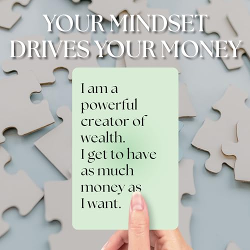 Money Affirmation Cards – 50 Daily Positive Affirmations for Wealth, Prosperity & Financial Success – Educational Money & Business Mindset Card Deck – Money Flash Cards (3.42" x 2.24")