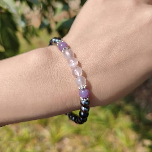 Anxiety Relief Empath Protection Healing Stone Bead Bracelet New Beginning Transformation Grief Support Jewelry Halloween Christmas Day Gifts For Women