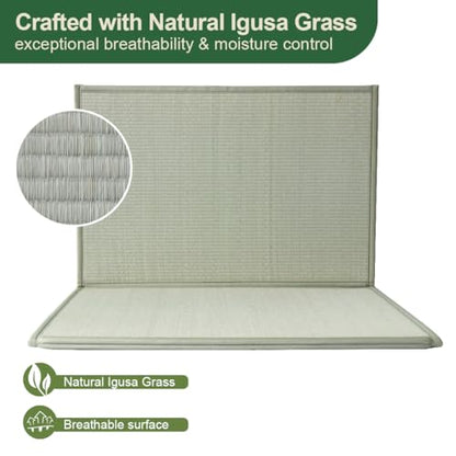 Japanese Traditional Tatami Mat - size: 3'3" x 6'7", style: Rush Grass Mat 78“×39”×0.47“