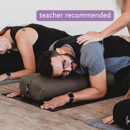 Hugger Mugger Standard Yoga Bolster - Firm, Supportive, Handmade, Durable - color: Blue