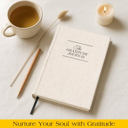 The Original Gratitude Journal - 5 Minute Gratitude Practice with Inspiring Prompts & Quotes for Mindfulness, Reflection & Personal Growth 2026 - Wellness Journal for Men & Women - color: Beige