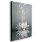 Ypxzzj Framed White Lotus Flower Wall Art for Living Room, Zen Canvas Wall Art for Yoga Bedroom,Meditation Spiritual Wall Decor Print for Bathroom Study Room Ready to Hang(16''x24'') - size: 24"L x 16"W
