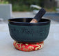 Tibetan Meditation Buddha Singing Bowl Mallet Mat Cushion Set (7 Inches, Buddha) - color: Buddha, size: 7 Inches