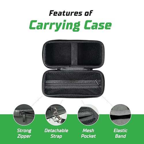 Airmoto Carrying Case - Durable Storage Box Compatible with Most Handheld Tire Inflators - Hard Case for Tire Inflator Portable Air Compressor - Mesh Pocket for Air Pump Connectors - Container Only