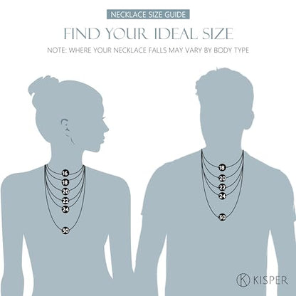 KISPER Solid 925 Sterling Diamond Cut 1.6mm Rope Chain Necklace for Women - Italian Made Durable Hypoallergenic Jewelry 16 18 20 22 24 30 Inch - size: 20 inches