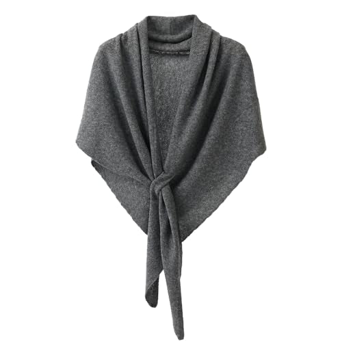 Cashmere Blend Shawl Wraps for Women,Cashmere Poncho Pashmina for Women Travel Scarf for All-Season with Gift Box - color: Grey