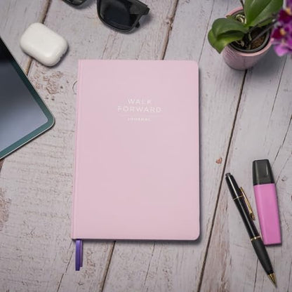 The Walk Forward Journal – (Pink) A 60-Day Daily Journal for Spiritual, Emotional, and Personal Growth – Reflection, Mindfulness & Inspiration – Daily Affirmations and Goal-Setting – Undated Life Planner for Women & Men (Pink) - color: Pink
