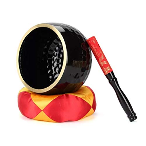 Singing Bowl Tibetan Buddhist Singing Bowl Hand Hammer Yoga Copper Gift Bowl(E) - color: E