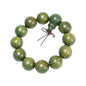 Wooden Prayer Bead Bracelets Traditional Buddhist Mala Bracelet,1pc/pack - size: Dia.18X13mm, style: GreenTanJG