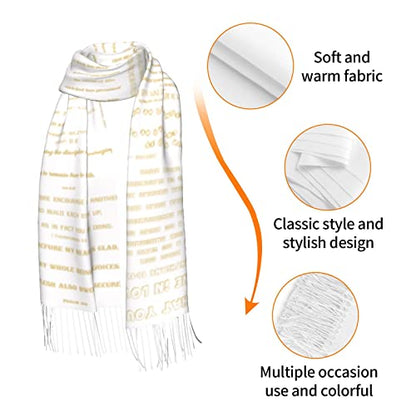Presents for Women,White Religious Christian Jesus Loves Me Bible Verse Fringe Pashmina Shawl Wrap for Bridal Wedding Party - color: White Gold Inspirational