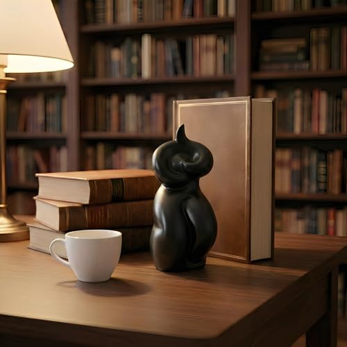 Tai Chi Motion Ceramic Sculpture - Handmade Jingdezhen Porcelain Statue, 7-Inch Abstract Yin Yang Zen Figurine for Home Office Desk Shelf Décor