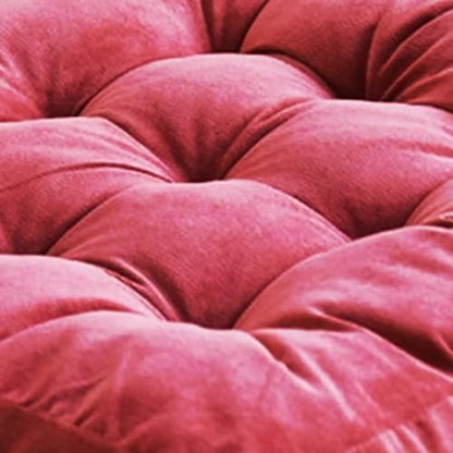 2-Pack of Square Meditation Pillow,Large Floor Pillows Cushions for Adults,Solid Thick Tufted Seat Cushion Square Floor Cushions for Balcony Bedroom Tatami(2pcs, Red1)